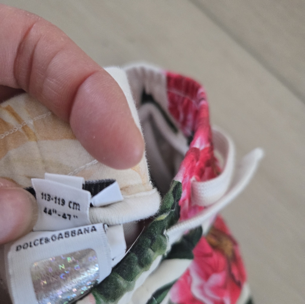 Floral Kids Bottoms Iconic Dolce & Gabbana Print Size 6 Girls - Picture 4 of 7